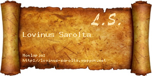 Lovinus Sarolta névjegykártya